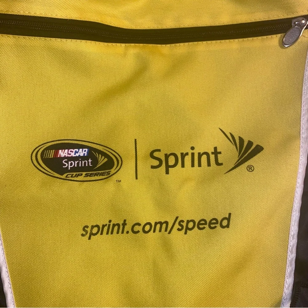 NASCAR Sprint Cup Series Drawstring Cinch Backpack Bag Yellow 13” x 17”